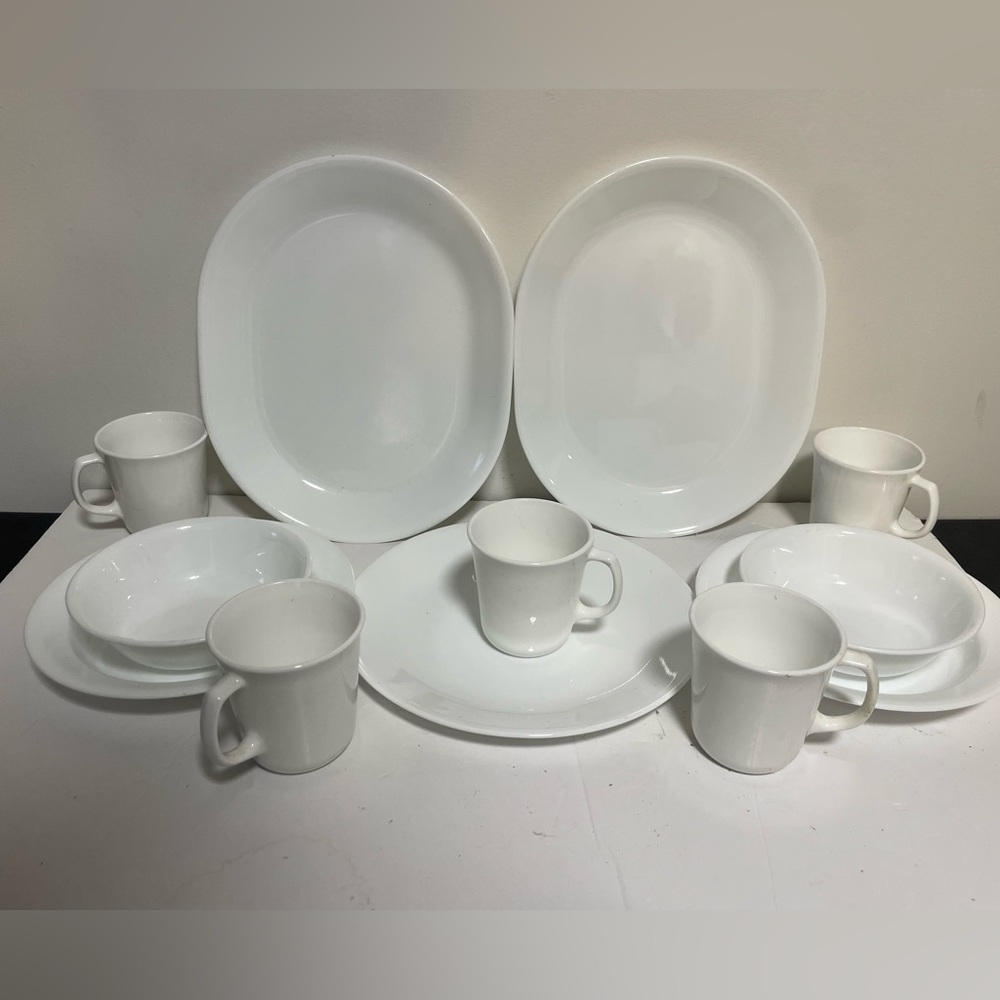 Corelle by Corning 13-Piece Classic White Dinnerware Set – Made in USA
